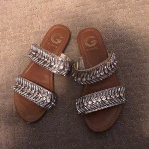 G by Guess rhinestone sandals